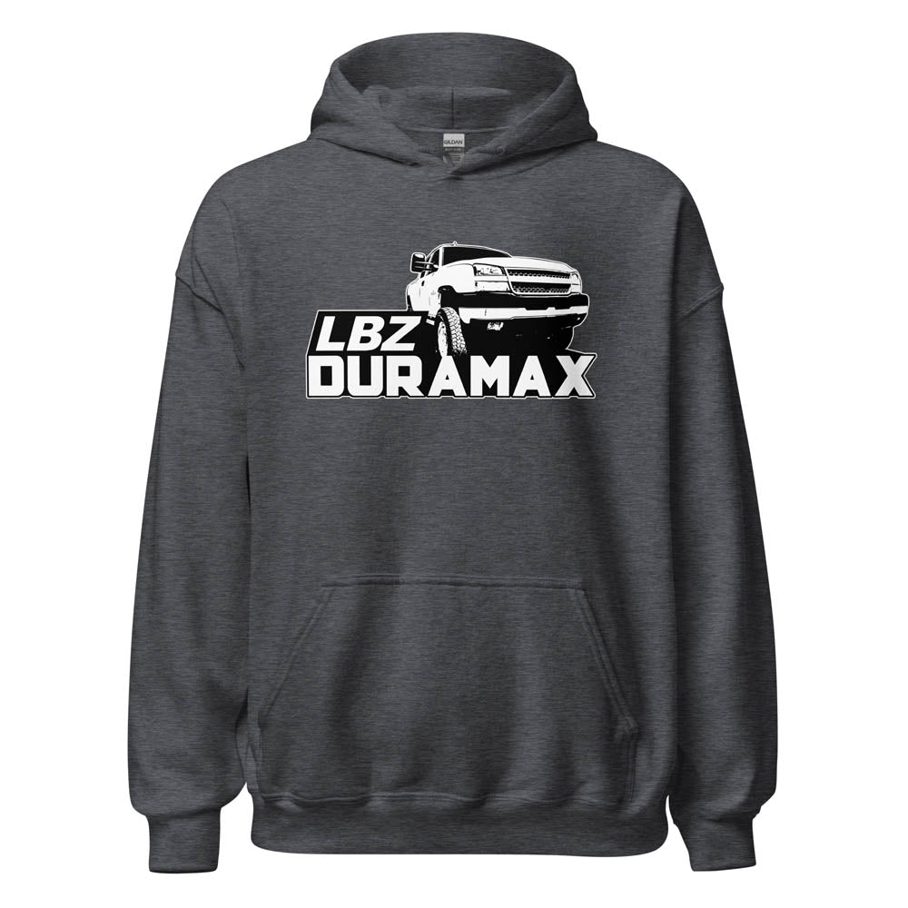 LBZ Duramax Truck Hoodie in grey | Aggressive Thread