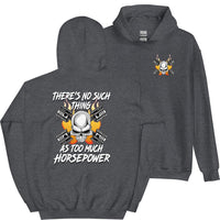 Thumbnail for Gearhead / Car Guy Hoodie From Aggressive Thread - front and Back in Grey
