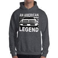 Thumbnail for Man modeling 2nd Gen Second Gen Dodge Ram An American Legend Hoodie in grey