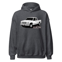 Thumbnail for OBS Chevy Truck Hoodie Shirt From Aggressive Thread Truck Apparel - Color GRey