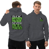 Thumbnail for Man Wearing a 6.7 Power Stroke or Cummins Hoodie From Aggressive Thread - Grey