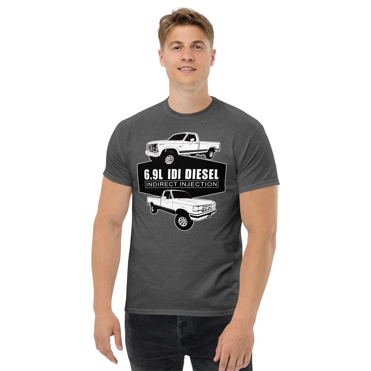 6.9 IDI Diesel OBS Truck T-Shirt-In-Black-From Aggressive Thread