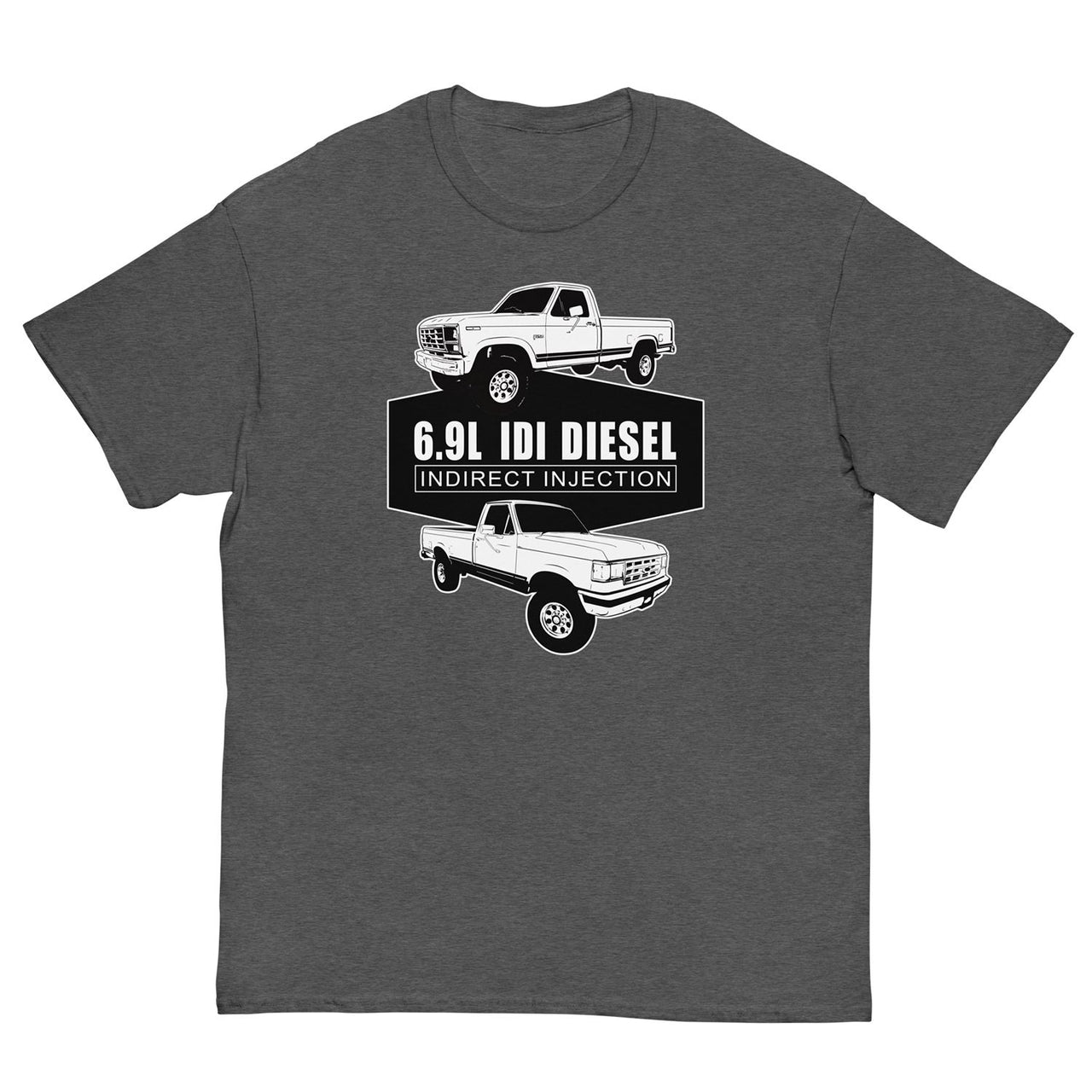 6.9 IDI Diesel OBS Truck T-Shirt-In-Dark Heather-From Aggressive Thread