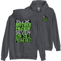 Thumbnail for 6.7 Power Stroke or Cummins Hoodie From Aggressive Thread - Grey