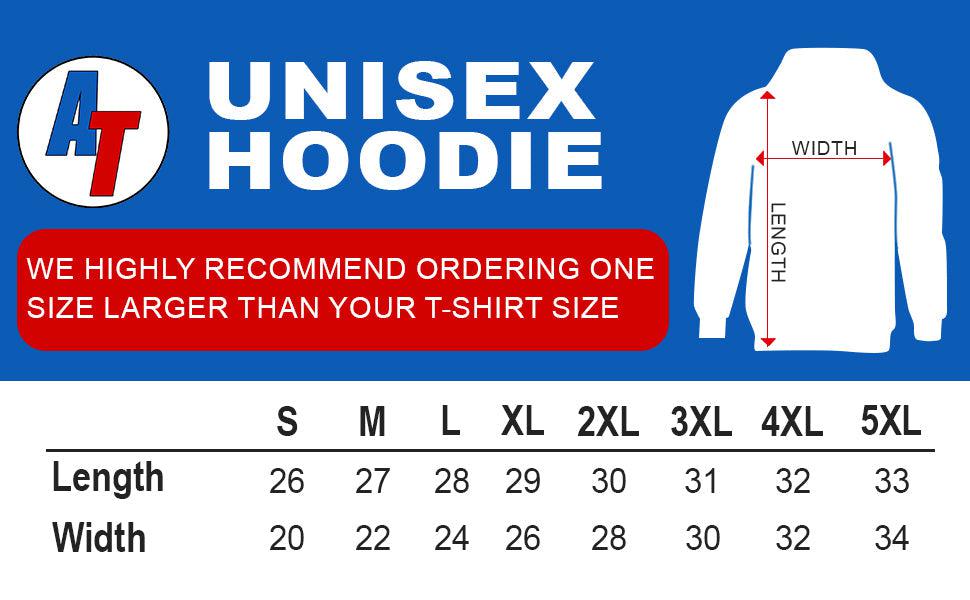 1969 GTO Hoodie size chart