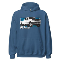 Thumbnail for OBS Crew Cab Hoodie Sweatshirt From Aggressive Thread in Indigo Blue