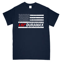 Thumbnail for L5P American Flag Duramax T-Shirt-In-Navy-From Aggressive Thread