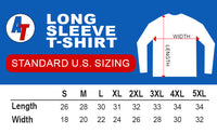 Thumbnail for Long Sleeve T-Shirt Size Chart