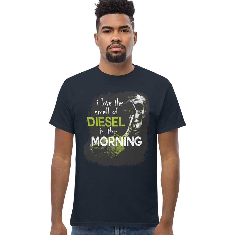 Diesel Truck T-Shirt - Love the smell of diesel in the morning - Navy
