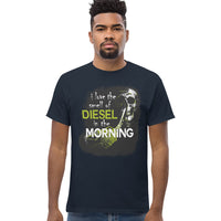 Thumbnail for Diesel Truck T-Shirt - Love the smell of diesel in the morning - Navy