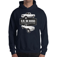 Thumbnail for 6.9 IDI 80s and 90s F250 Diesel Truck Hoodie in navy