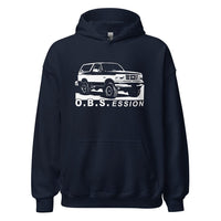 Thumbnail for Late 90s Ford Bronco Hoodie From Aggressive Thread in Navy