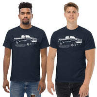 Thumbnail for Men Wearing a Square Body T-Shirt in Navy From Aggressive Thread