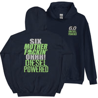 Thumbnail for 6.0 Power Stroke Hoodie From Aggressive Thread - Color Navy