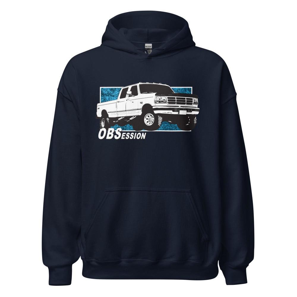 OBS Crew Cab Hoodie Sweatshirt From Aggressive Thread in Navy