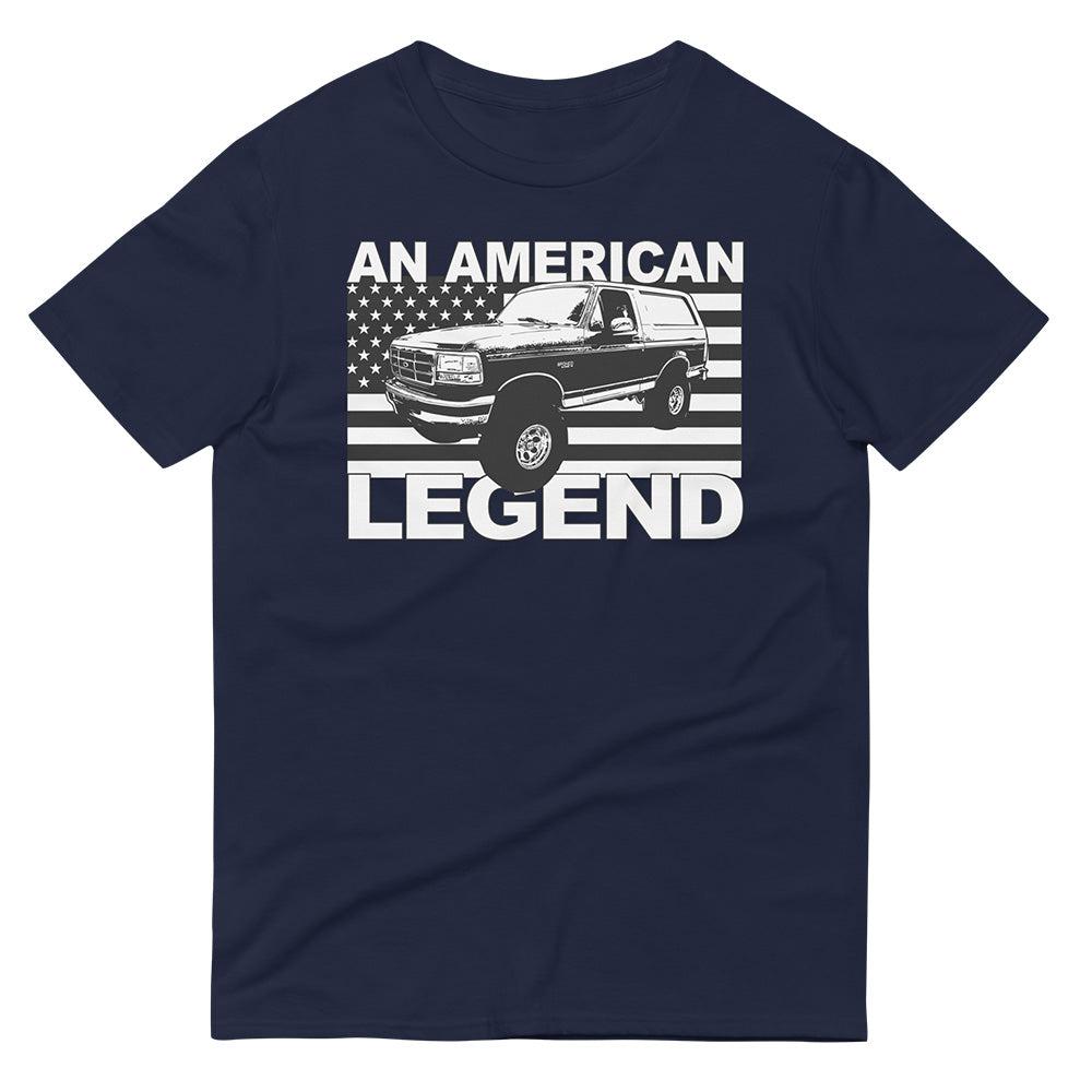 ford bronco t-shirt with American flag - navy