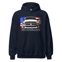 Thumbnail for 3rd Generation Dodge Ram American Flag Hoodie in navy