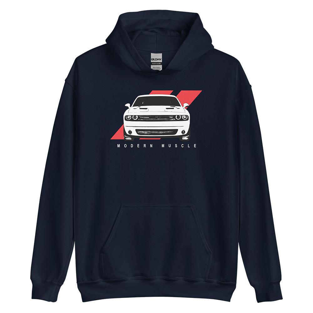 Dodge Challenger Hoodie From Aggressive Thread - Color Navy