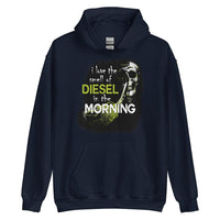 Thumbnail for Man Posing in Diesel Truck Hoodie From Aggressive Thread - Color Navy
