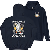 Thumbnail for Gearhead / Car Guy Hoodie From Aggressive Thread - front and Back in Navy