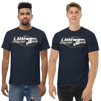 Thumbnail for Men Wearing an LMM Duramax T-Shirt in Navy From Aggessive Thread
