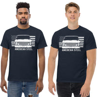 Thumbnail for Men Wearing a Square Body C10 T-Shirt In Navy From Aggressive Thread
