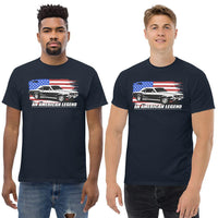 Thumbnail for Men Wearing A 1967 Mustang Fastback T-Shirt From Aggressive Thread - Color Navy