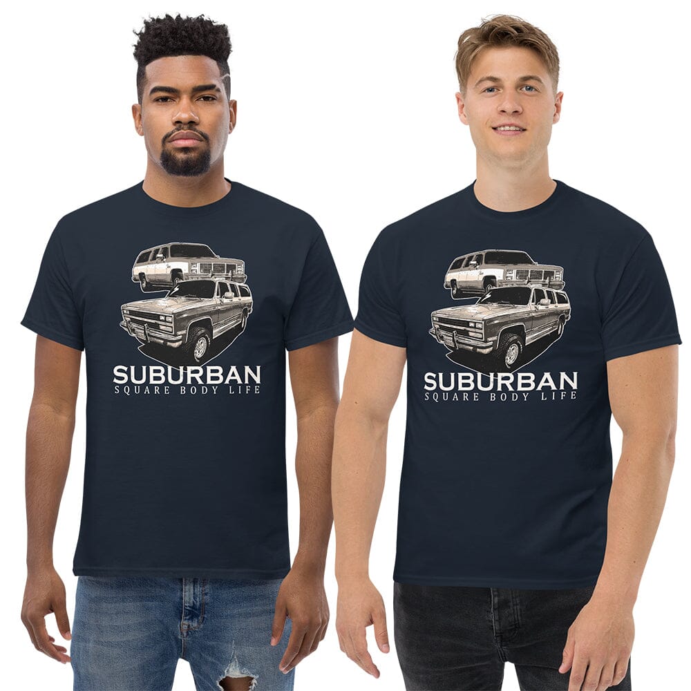 Men wearing Square Body Suburban T-Shirt in Navy