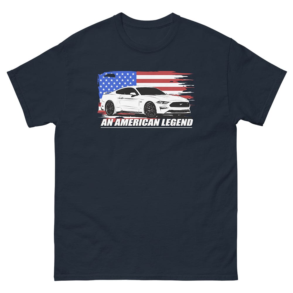 Mustang GT T-Shirt From Aggressive Thread - Color Navy
