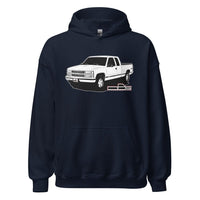 Thumbnail for OBS Chevy Truck Hoodie Shirt From Aggressive Thread Truck Apparel - Color Navy