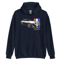 Thumbnail for Second Gen Camaro Hoodie in Navy From Aggressive Thread Muscle Car Apparel