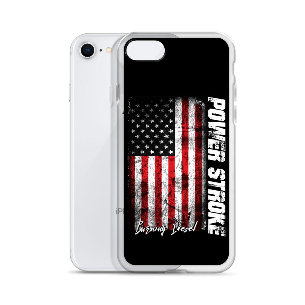 Powerstroke Power Stroke American Flag Protective Phone Case - Fits iPhone-In-iPhone 11-From Aggressive Thread