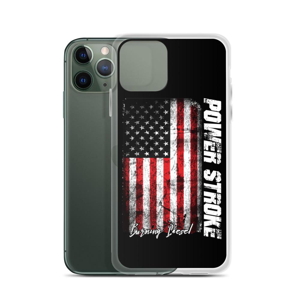 Powerstroke Power Stroke American Flag Protective Phone Case - Fits iPhone-In-iPhone 11-From Aggressive Thread