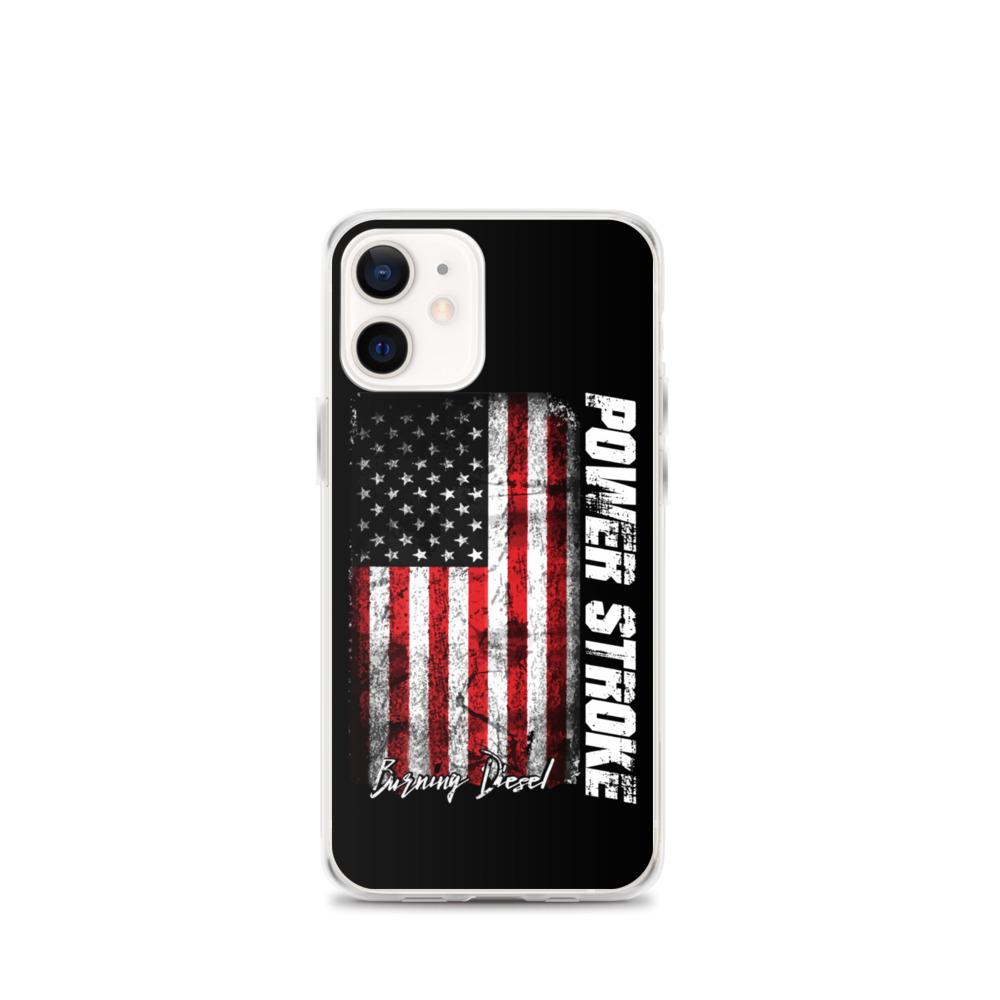 Powerstroke Power Stroke American Flag Protective Phone Case - Fits iPhone-In-iPhone 12 mini-From Aggressive Thread