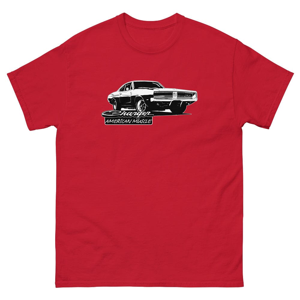 1969 Charger T-Shirt From Aggressive Thread - Color RED