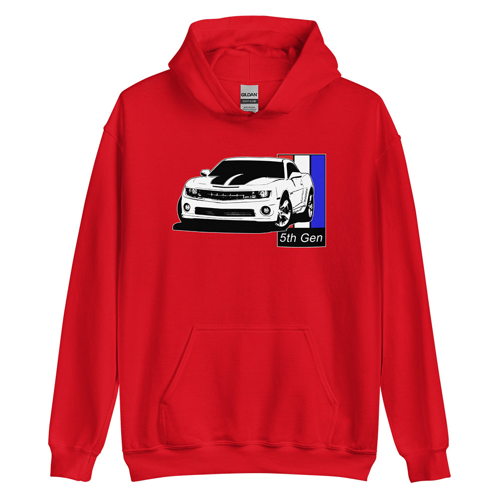 Red 5th Gen Camaro T-Shirt From Aggressive Thread Muscle Car Apparel