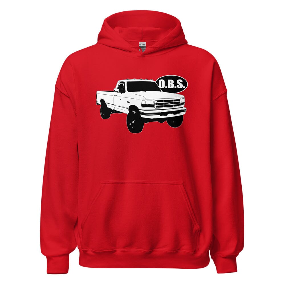 OBS Ford Super Duty Hoodie From Aggressive Thread - Color Red