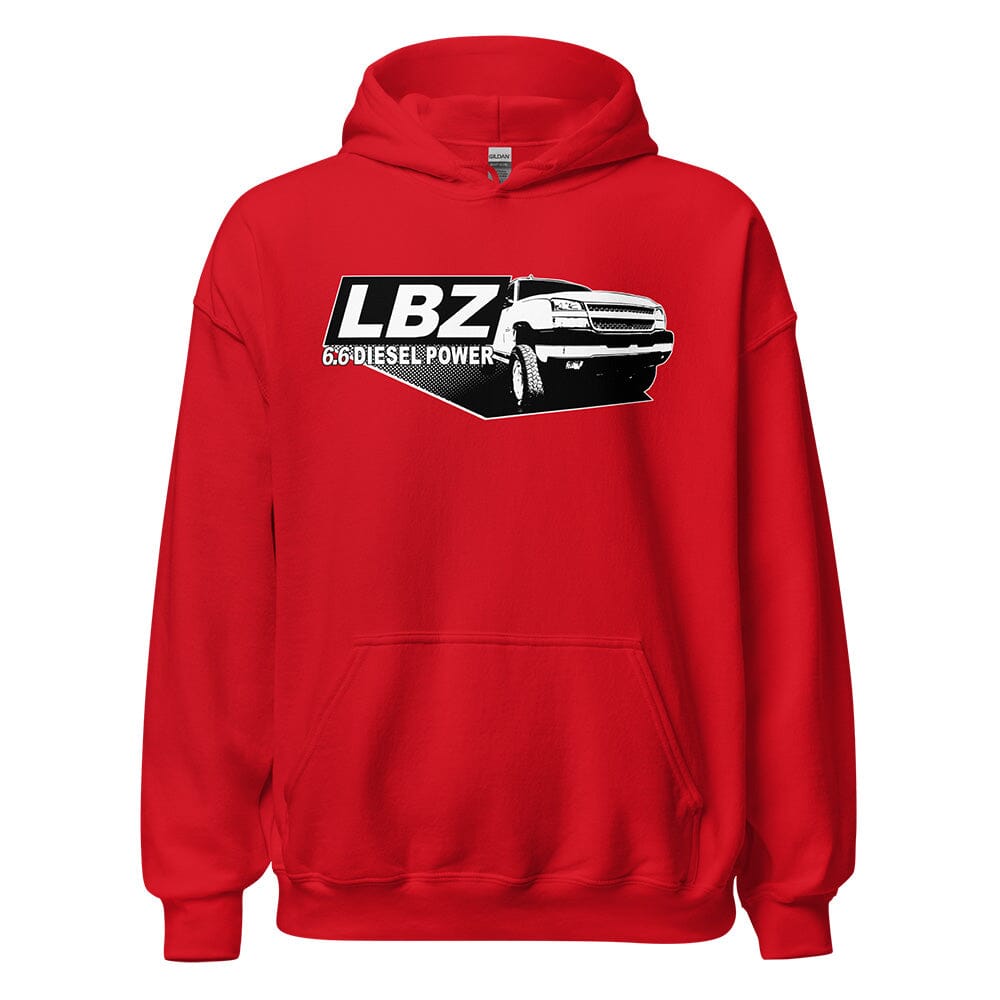 LBZ Duramax Hoodie From Aggressive Thread - Color Red