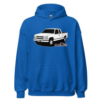 Thumbnail for OBS Chevy Truck Hoodie Shirt From Aggressive Thread Truck Apparel - Color Blue