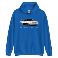 Thumbnail for 1964 Impala Chevelle Hoodie From Aggressive Thread Muscle Car Apparel - Blue