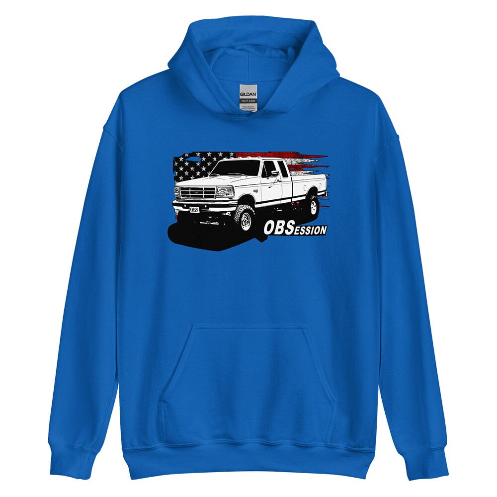 OBS Extended Cab F250 Hoodie From Aggressive Thread - Color Blue