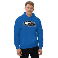 Thumbnail for Man posing in 68-72 Nova Hoodie From Aggressive Thread - Color Blue