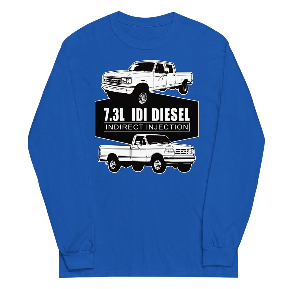 7.3 IDI Diesel Truck long sleeve Shirt in blue