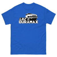 Thumbnail for LBZ Duramax Truck T-Shirt in blue | aggressive thread
