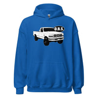 Thumbnail for OBS Ford Super Duty Hoodie From Aggressive Thread - Color Blue
