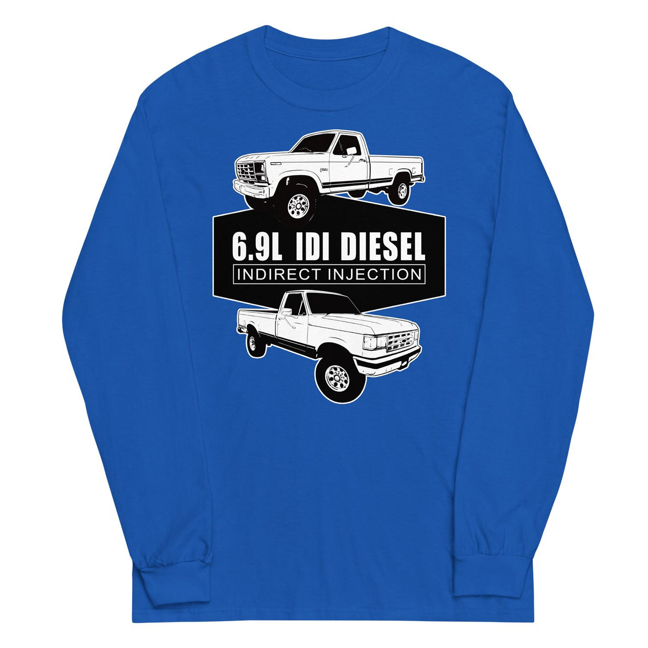 6.9 IDI Diesel Truck long sleeve Shirt in blue