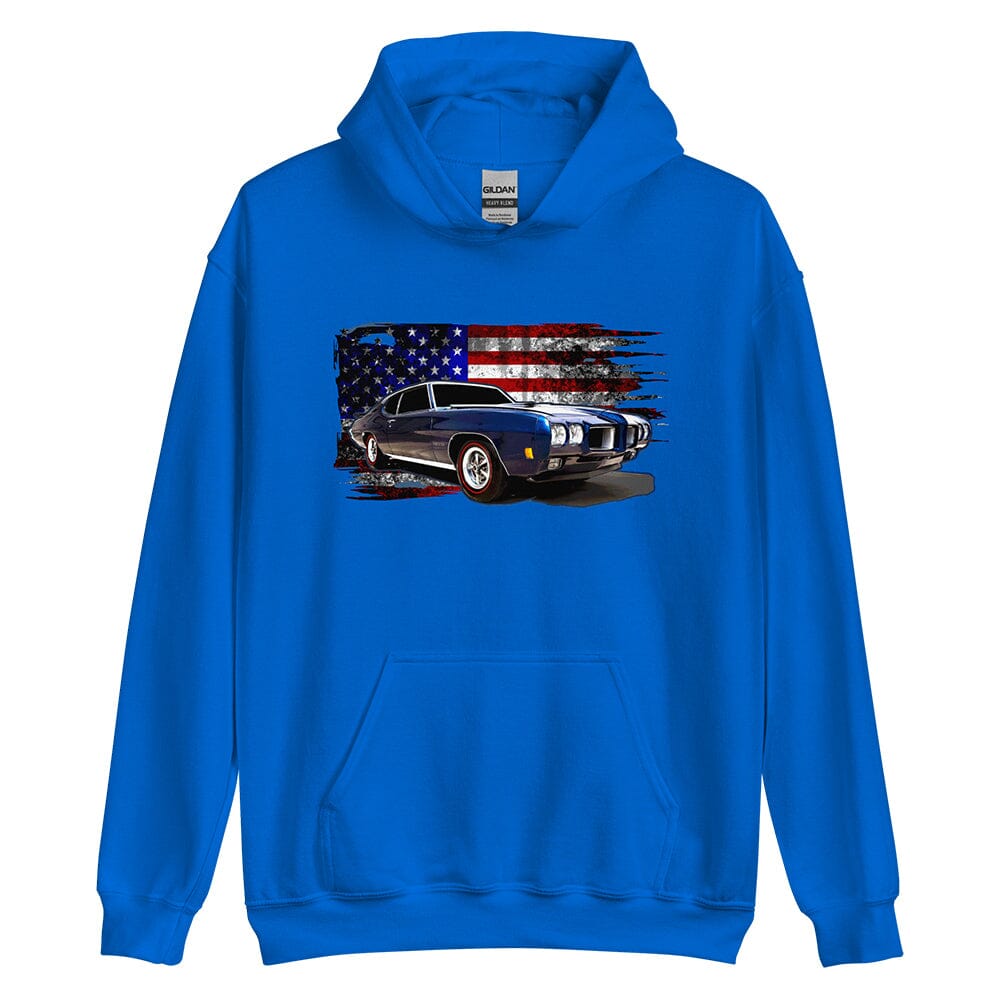 70 GTO Hoodie Sweatshirt From Aggressive Thread - Blue