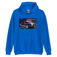 Thumbnail for 70 GTO Hoodie Sweatshirt From Aggressive Thread - Blue