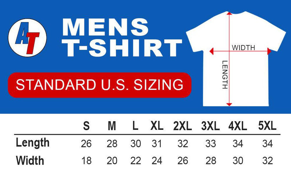 3rd Gen Camaro T-Shirt size chart