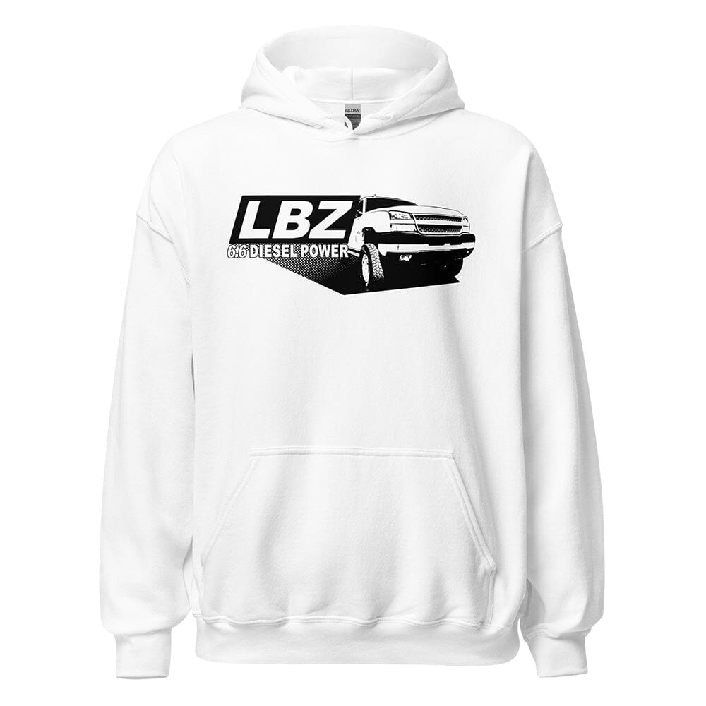 LBZ Duramax Hoodie From Aggressive Thread - Color White